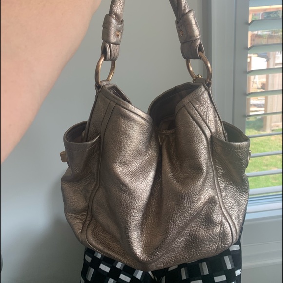 Coach Zoe Metallic Gold bag - medium - Picture 6 of 12
